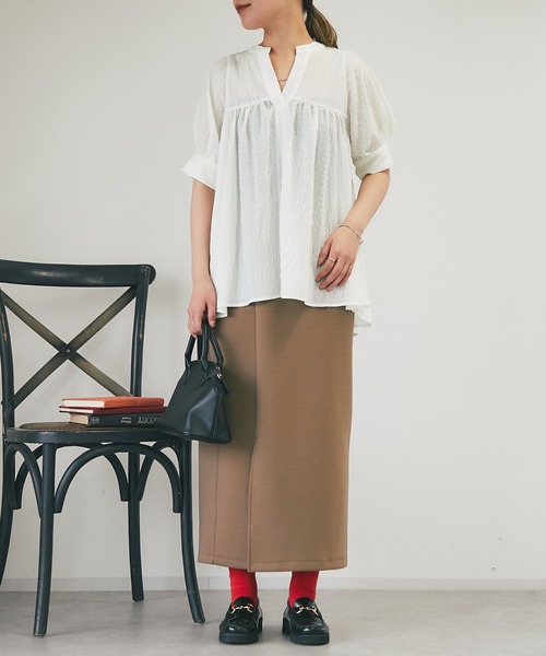 un dix cors(アンディコール)の「バックレースアップブラウス(シャツ/ブラウス・レディース・ホワイト/グリーン/ブラック・FREE)」の7枚目の写真