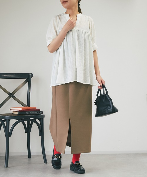 un dix cors(アンディコール)の「バックレースアップブラウス(シャツ/ブラウス・レディース・ホワイト/グリーン/ブラック・FREE)」の4枚目の写真