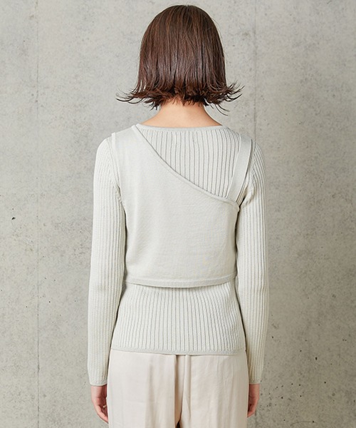 khaite LUCIE トップ　リブニットビスチェ 花柄ビスチェリブニットセット（ニット/セーター）｜Liilas
