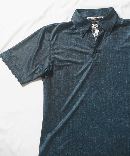 UNION STATION（ユニオンステーション）の「総柄プリントポロシャツ（ポロシャツ・メンズ・ネイビー/ブルー・L/M/LL）」の6枚目の写真