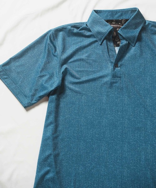 UNION STATION（ユニオンステーション）の「総柄プリントポロシャツ（ポロシャツ・メンズ・ネイビー/ブルー・L/M/LL）」の9枚目の写真