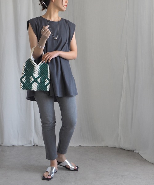 minia(ミニア)の「マクラメミニトート(ハンドバッグ・レディース・グリーン/オレンジ/ネイビー・FREE)」の17枚目の写真