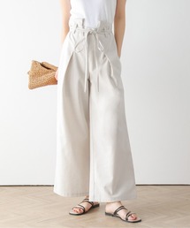 リネンミックスワイドパンツ