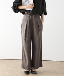 リネンミックスワイドパンツ