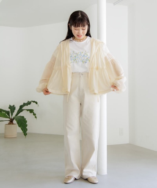 flower（フラワー）の「ペインティングフラワーティーズ（Tシャツ/カットソー・レディース・ホワイト・FREE）」の7枚目の写真