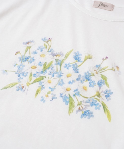 flower（フラワー）の「ペインティングフラワーティーズ（Tシャツ/カットソー・レディース・ホワイト・FREE）」の16枚目の写真