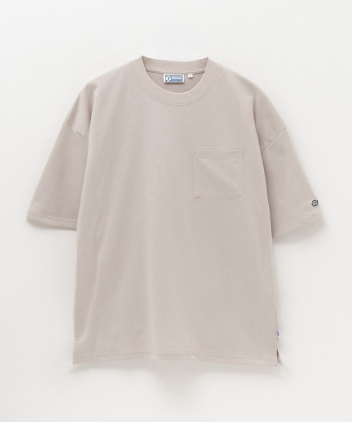 DISCUS（ディスカス）の「DISCUS-COOLMAX冷感Tシャツ（Tシャツ/カットソー・メンズ・ホワイト/グレー/ブラック/ブルーグリーン/チャコールグレー/ベージュ/ネイビー/ピンク・M/L/XL）」の6枚目の写真