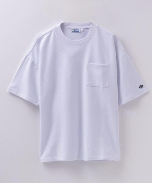 DISCUS（ディスカス）の「DISCUS-COOLMAX冷感Tシャツ（Tシャツ/カットソー・メンズ・ホワイト/グレー/ブラック/ブルーグリーン/チャコールグレー/ベージュ/ネイビー/ピンク・M/L/XL）」の2枚目の写真