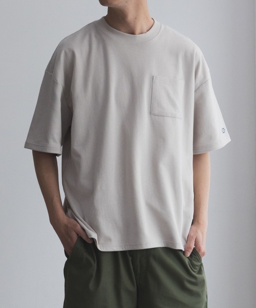 DISCUS（ディスカス）の「DISCUS-COOLMAX冷感Tシャツ（Tシャツ/カットソー・メンズ・ホワイト/グレー/ブラック/ブルーグリーン/チャコールグレー/ベージュ/ネイビー/ピンク・M/L/XL）」の14枚目の写真