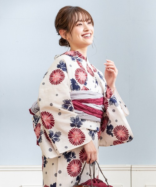 Honeys(ハニーズ)の「兵児帯のみ(浴衣)(浴衣・レディース・マスタード/ローズ系/ボルドー/ライトブラウン・F)」の6枚目の写真