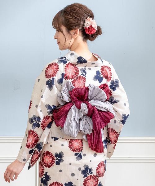 Honeys(ハニーズ)の「兵児帯のみ(浴衣)(浴衣・レディース・マスタード/ローズ系/ボルドー/ライトブラウン・F)」の7枚目の写真