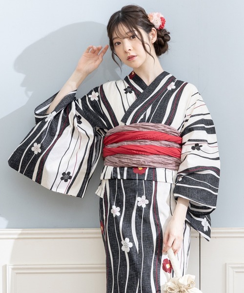 Honeys(ハニーズ)の「兵児帯のみ(浴衣)(浴衣・レディース・マスタード/ローズ系/ボルドー/ライトブラウン・F)」の9枚目の写真