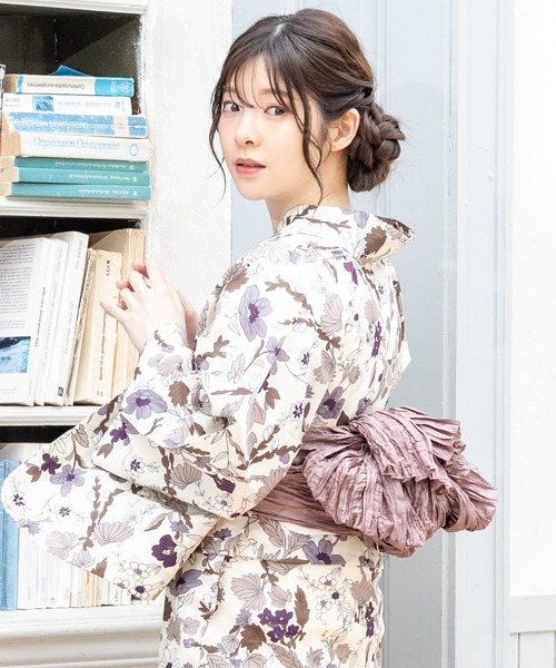 Honeys(ハニーズ)の「兵児帯のみ(浴衣)(浴衣・レディース・マスタード/ローズ系/ボルドー/ライトブラウン・F)」の12枚目の写真