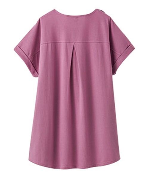 BELLUNA PLUS（ベルーナ）の「モチーフレース使いデザインプルオーバー（Tシャツ/カットソー・レディース・ラベンダー/セージグリーン/オフホワイト/ネイビー・MEDIUM/LARGE/X-LARGE）」の21枚目の写真
