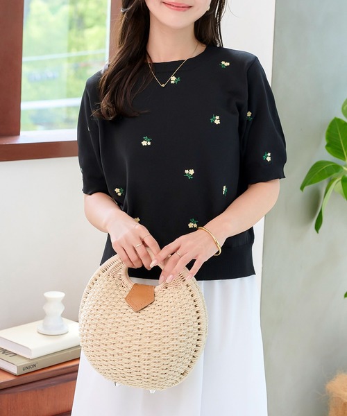 KOBE LETTUCE(コウベレタス)の「サークルカゴバッグ(ハンドバッグ・レディース・キャメル/ブラック/アイボリー/ベージュ・F)」の12枚目の写真