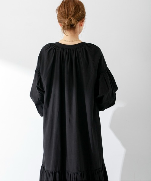 URBAN RESEARCH Sonny Label(アーバンリサーチサニーレーベル)の「エアリーコットンシフリーボイルワンピース(ワンピース・レディース・ブルー/ベージュ/ブラック・FREE)」の6枚目の写真