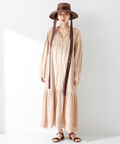 URBAN RESEARCH Sonny Label(アーバンリサーチサニーレーベル)の「エアリーコットンシフリーボイルワンピース(ワンピース・レディース・ブルー/ベージュ/ブラック・FREE)」の16枚目の写真