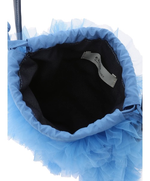 earth music&ecology(アースミュージックアンドエコロジー)の「チュールフリルミニショルダーバッグ(ショルダーバッグ・レディース・ブラック/アイボリー/ブルー・FREE)」の15枚目の写真