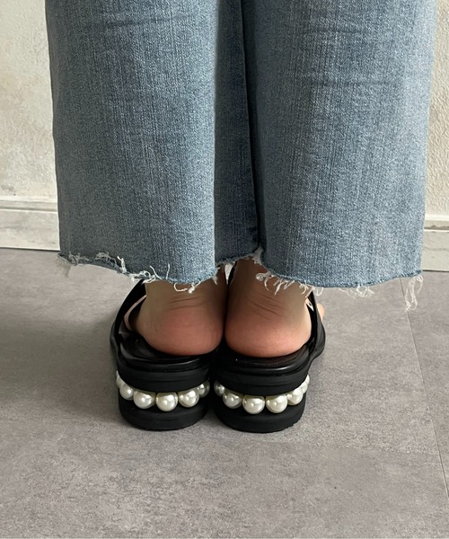 prose verse（プロズヴェール）の「パールヒールトングサンダル（サンダル・レディース・ブラック・SMALL/MEDIUM/LARGE）」の4枚目の写真