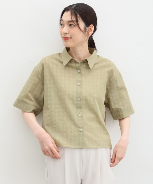 休日と詩　ハニーアップルブラウス　シャツ　イエロー　半袖　コットン　パステル 休日と詩 ハニーアップル ブラウス シャツ イエロー 半袖 - メルカリ
