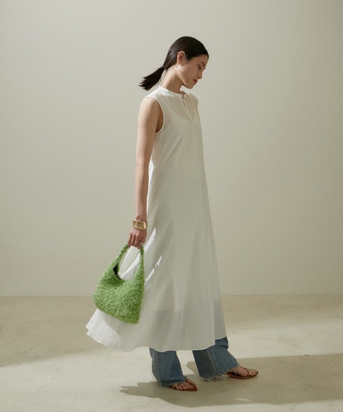 SALON adam et rope'（サロン アダム エ ロペ）の「ラメワンハンドルミニバッグ（ハンドバッグ・レディース・シルバー/ライトグリーン/ゴールド・FREE）」の4枚目の写真