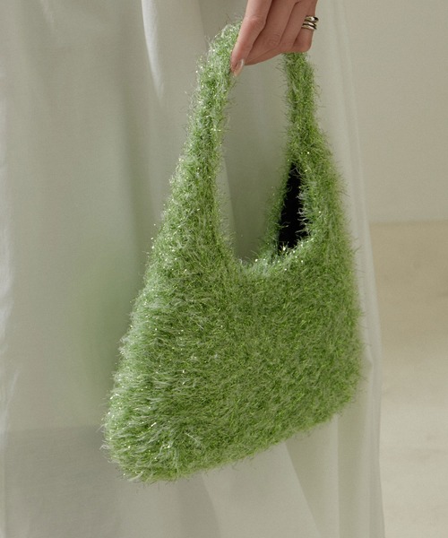 SALON adam et rope'（サロン アダム エ ロペ）の「ラメワンハンドルミニバッグ（ハンドバッグ・レディース・シルバー/ライトグリーン/ゴールド・FREE）」の8枚目の写真