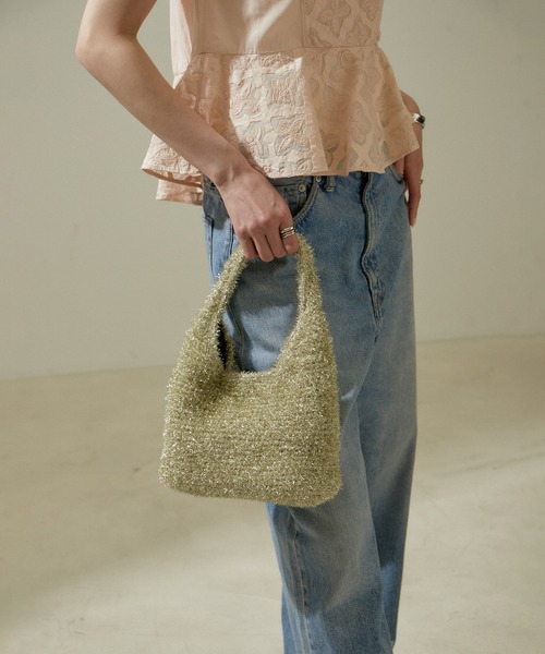 SALON adam et rope'（サロン アダム エ ロペ）の「ラメワンハンドルミニバッグ（ハンドバッグ・レディース・シルバー/ライトグリーン/ゴールド・FREE）」の10枚目の写真