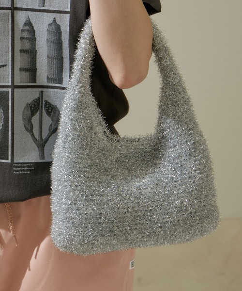 SALON adam et rope'（サロン アダム エ ロペ）の「ラメワンハンドルミニバッグ（ハンドバッグ・レディース・シルバー/ライトグリーン/ゴールド・FREE）」の12枚目の写真