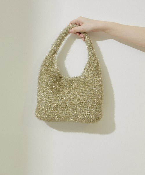 SALON adam et rope'（サロン アダム エ ロペ）の「ラメワンハンドルミニバッグ（ハンドバッグ・レディース・シルバー/ライトグリーン/ゴールド・FREE）」の14枚目の写真
