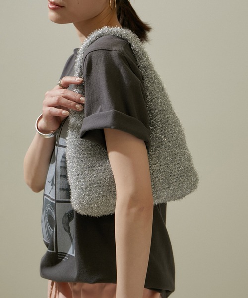 SALON adam et rope'（サロン アダム エ ロペ）の「ラメワンハンドルミニバッグ（ハンドバッグ・レディース・シルバー/ライトグリーン/ゴールド・FREE）」の17枚目の写真