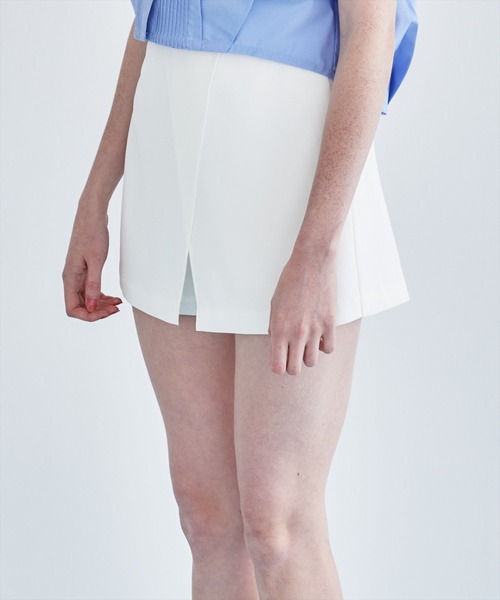 REDYAZEL（レディアゼル）の「【セットアップ着用可能】ラメストライプラップミニスカパン（その他パンツ・レディース・サックスブルー/ミント/グレー/オフホワイト・FREE）」の6枚目の写真