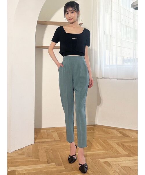 RESEXXY（リゼクシー）の「チャームリブニットカーディガン【セットアップ着用可能】（カーディガン/ボレロ・レディース・ブラック/ブルー・FREE）」の15枚目の写真