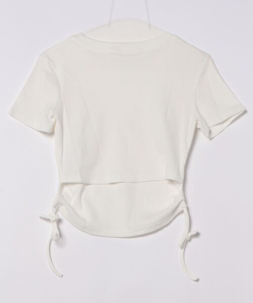 frunco(フランコ)の「ワッフルクロップドTシャツ(Tシャツ/カットソー・レディース・グレー/ブルー/ブラック/ホワイト・MEDIUM)」の5枚目の写真