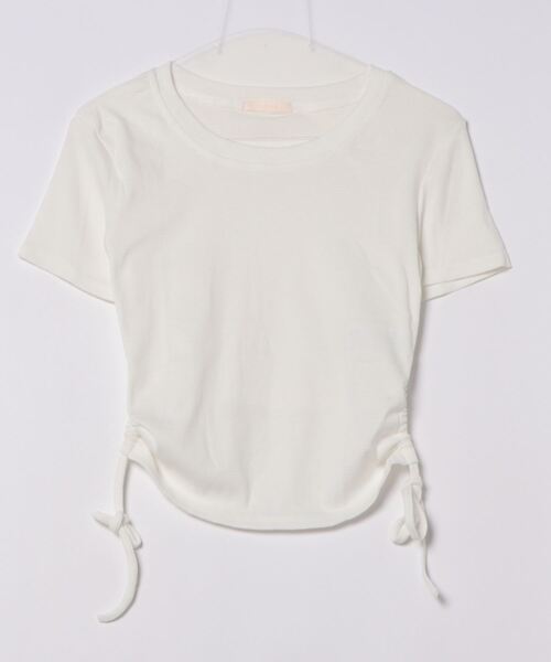 frunco(フランコ)の「ワッフルクロップドTシャツ(Tシャツ/カットソー・レディース・グレー/ブルー/ブラック/ホワイト・MEDIUM)」の6枚目の写真