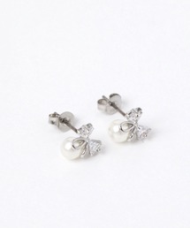 リボンパールプチピアス / 120705