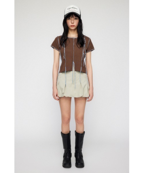 LAGUA GEM(ラグアジェム)の「THREAD DROOP トップス(Tシャツ/カットソー・レディース・ブラック/ネイビー/グレー/ブラウン・FREE)」の7枚目の写真