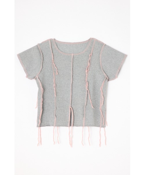 LAGUA GEM(ラグアジェム)の「THREAD DROOP トップス(Tシャツ/カットソー・レディース・ブラック/ネイビー/グレー/ブラウン・FREE)」の12枚目の写真