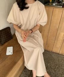 ECLIN | バルーンスリーブビックシルエットロングワンピース(ワンピース)