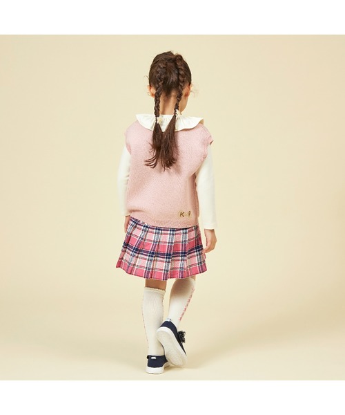 KP(ケーピー)の「うさぎ&ネコニットベスト(90~150)(ニット/セーター・キッズ・オフホワイト/ピンク・90cm/100cm/110cm/120cm/130cm/140cm/150cm)」の15枚目の写真