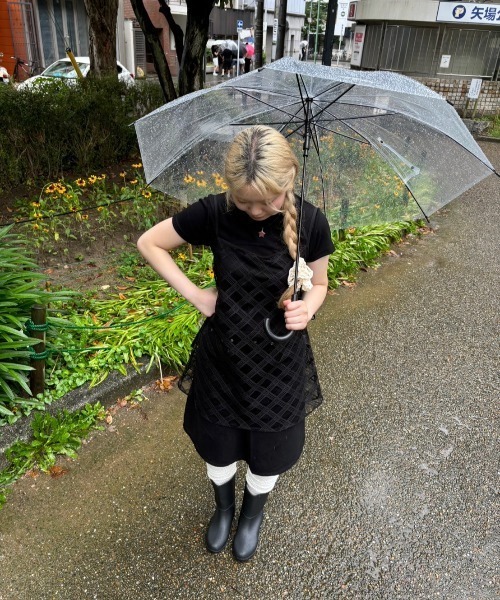 【セール】ストリートファッション Chikashitsu + OaKS チカシツプラスオークス middle rain boots ミドルブーツ レインブーツ 長靴 ヒールブーツ 靴 韓国ファッション 韓国ストリート（レインシューズ）｜Chikashitsu +（チカシツプラス）