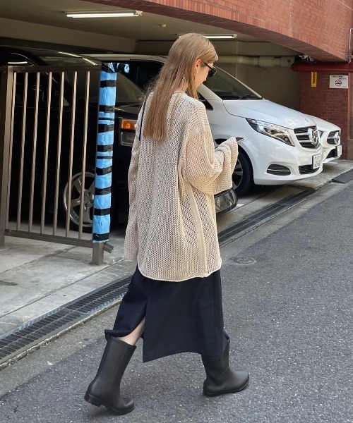 【セール】ストリートファッション Chikashitsu + OaKS チカシツプラスオークス middle rain boots ミドルブーツ レインブーツ 長靴 ヒールブーツ 靴 韓国ファッション 韓国ストリート（レインシューズ）｜Chikashitsu +（チカシツプラス）