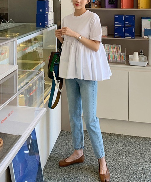 Doux Belle(ドゥーベル)の「コットンチュニックトップス(Tシャツ/カットソー・レディース・ブラック/ホワイト・MEDIUM/LARGE/X-LARGE)」の8枚目の写真