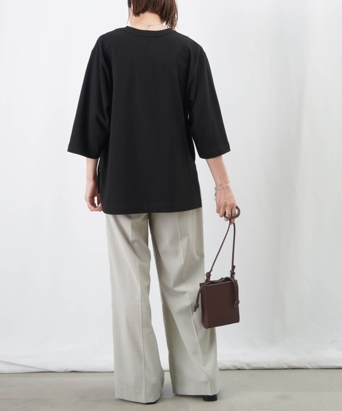 LUCA/LADY LUCK LUCA（ルカ/レディラックルカ）の「LC/LLL パッチワークロゴTシャツ / MIXパッチワークTシャツ（Tシャツ/カットソー・レディース・オフホワイト/ブラック/カーキ・FREE）」の7枚目の写真