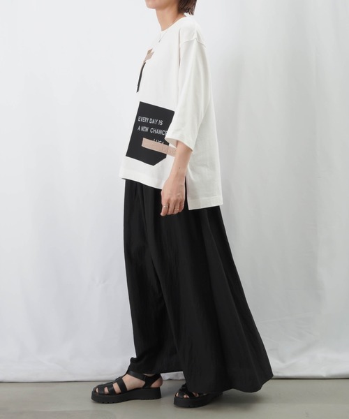 LUCA/LADY LUCK LUCA（ルカ/レディラックルカ）の「LC/LLL パッチワークロゴTシャツ / MIXパッチワークTシャツ（Tシャツ/カットソー・レディース・オフホワイト/ブラック/カーキ・FREE）」の15枚目の写真