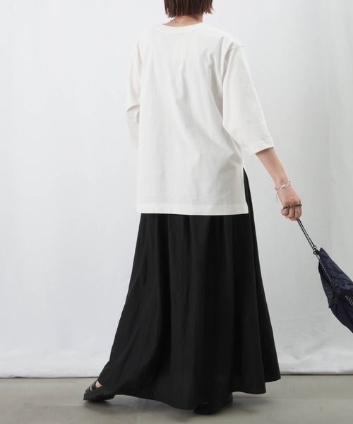 LUCA/LADY LUCK LUCA（ルカ/レディラックルカ）の「LC/LLL パッチワークロゴTシャツ / MIXパッチワークTシャツ（Tシャツ/カットソー・レディース・オフホワイト/ブラック/カーキ・FREE）」の16枚目の写真