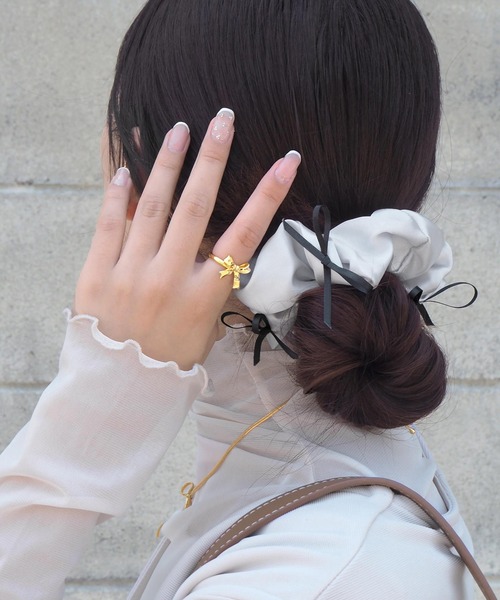 minia(ミニア)の「メニーリボンシュシュ(シュシュ・レディース・シルバー/ブラック・FREE)」の10枚目の写真