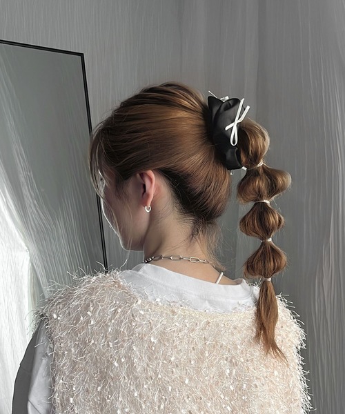 minia(ミニア)の「メニーリボンシュシュ(シュシュ・レディース・シルバー/ブラック・FREE)」の15枚目の写真