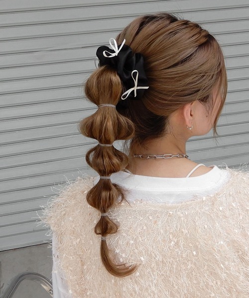 minia(ミニア)の「メニーリボンシュシュ(シュシュ・レディース・シルバー/ブラック・FREE)」の16枚目の写真