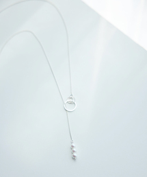 パールライントップラリエットネックレス