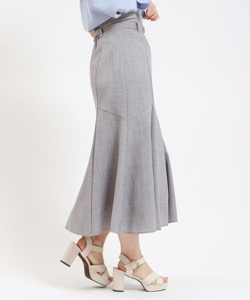 ASTORIA ODIER（アストリアオディール）の「ベルト付きペプラムロングスカート（スカート・レディース・レッド/ライトグレー/チャコールグレー・LARGE/MEDIUM/SMALL）」の9枚目の写真